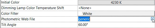 In the Family Types dialog box, clicking the Browse (…) button in the Photometric Web File field.