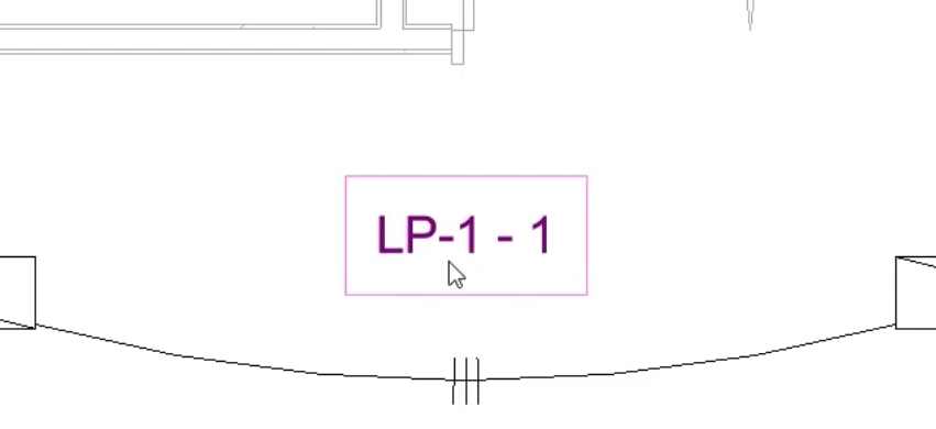 The updated electrical tag reading “LP-1 – 1”.