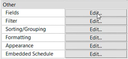 A close-up view of part of the Properties panel, next to the Fields parameter, where the Edit button is being clicked.